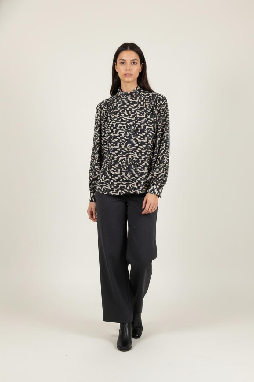 Blouse Noire et Beige - Taille XS/34 de la marque ba&sh | PARAD64703 - Vendu par Paradigme - Image 1