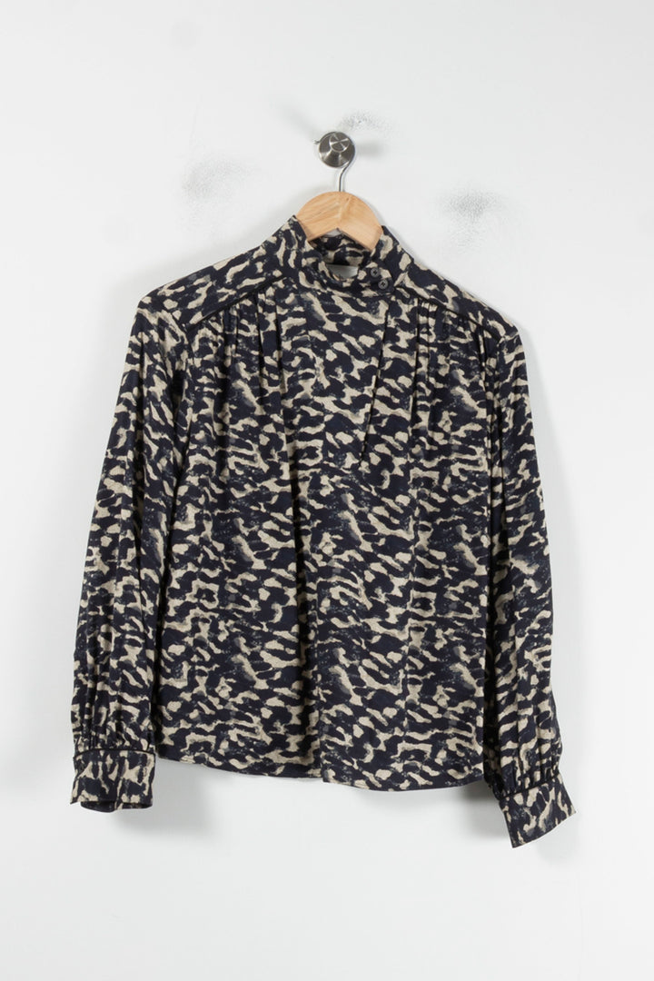 Blouse Noire et Beige - Taille XS/34 de la marque ba&sh | PARAD64703 - Vendu par Paradigme - Image 2