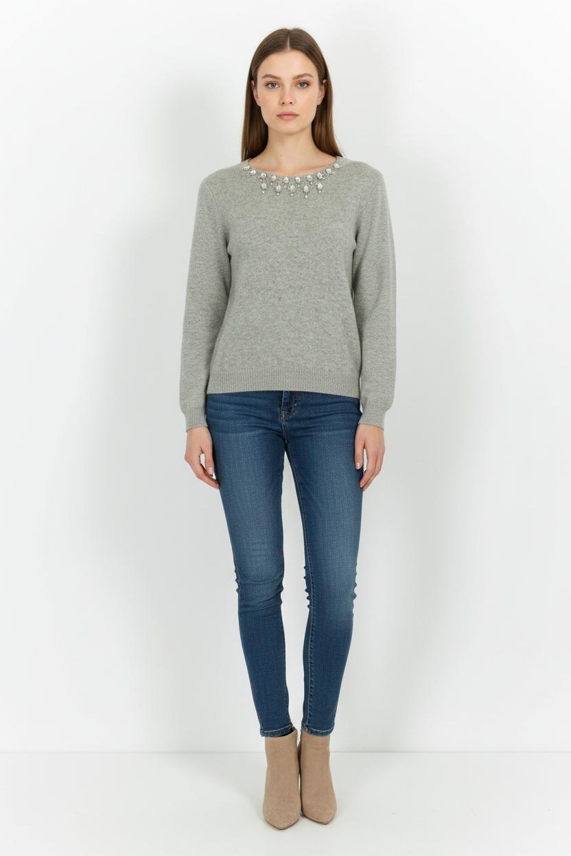 Pull Gris - Taille S/36 de la marque Claudie Pierlot | PARAD64707 - Vendu par Paradigme - Image 1