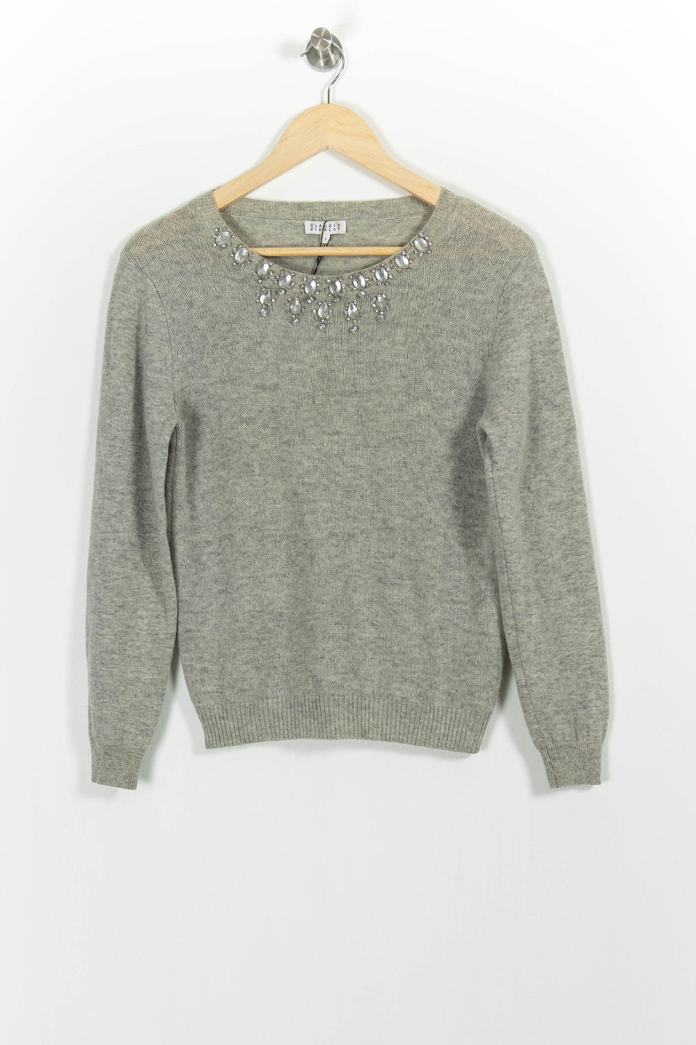 Pull Gris - Taille S/36 de la marque Claudie Pierlot | PARAD64707 - Vendu par Paradigme - Image 2