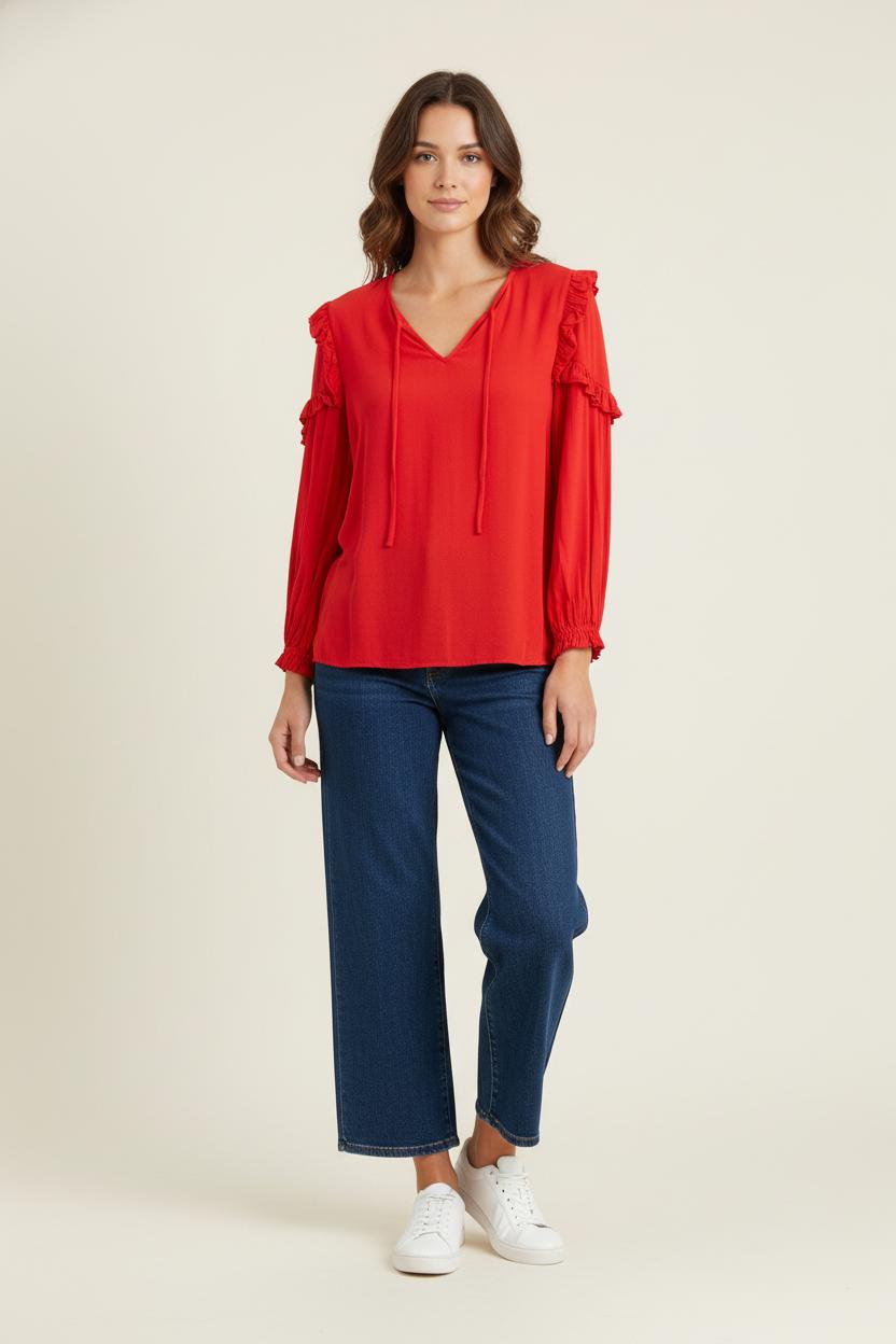Blouse Rouge - Taille S/36 de la marque Maje | PARAD64712 - Vendu par Paradigme - Image 1