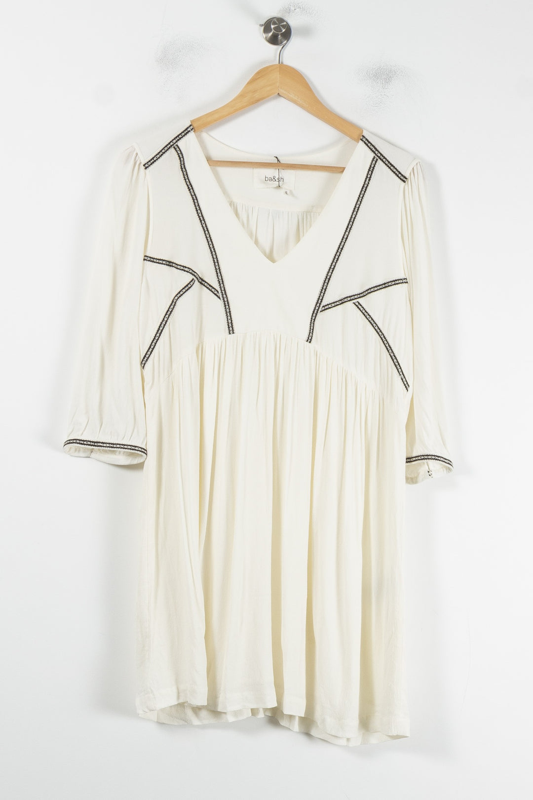 Robe Midi Blanche et Noire - Taille L/40 de la marque ba&sh | PARAD64726 - Vendu par Paradigme - Image 2