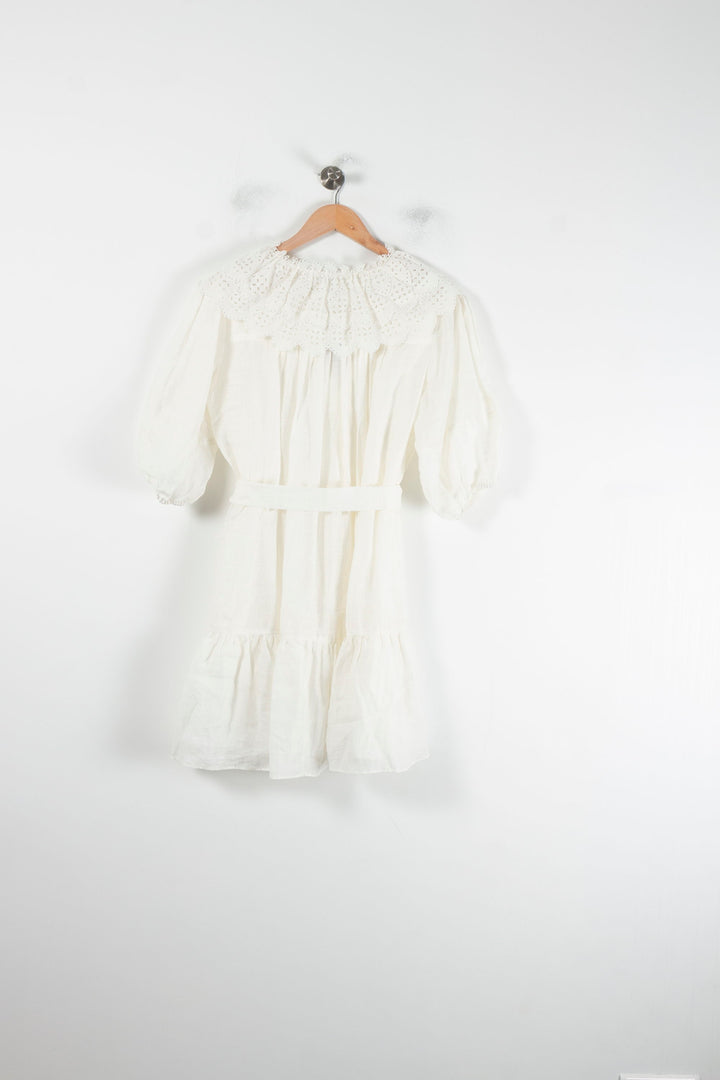 Robe Courte Blanche - Taille L/40 de la marque Sandro | PARAD64732 - Vendu par Paradigme - Image 4