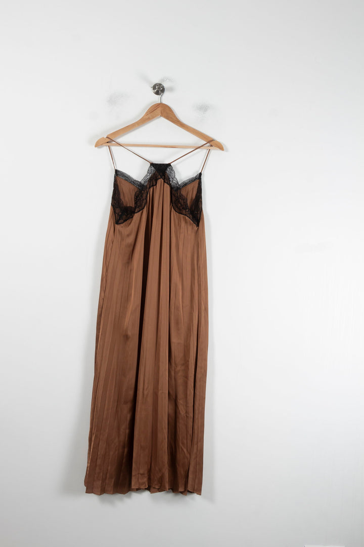 Robe Longue Marron et Noire - Taille XS/34 de la marque Liu Jo | PARAD64733 - Vendu par Paradigme - Image 4