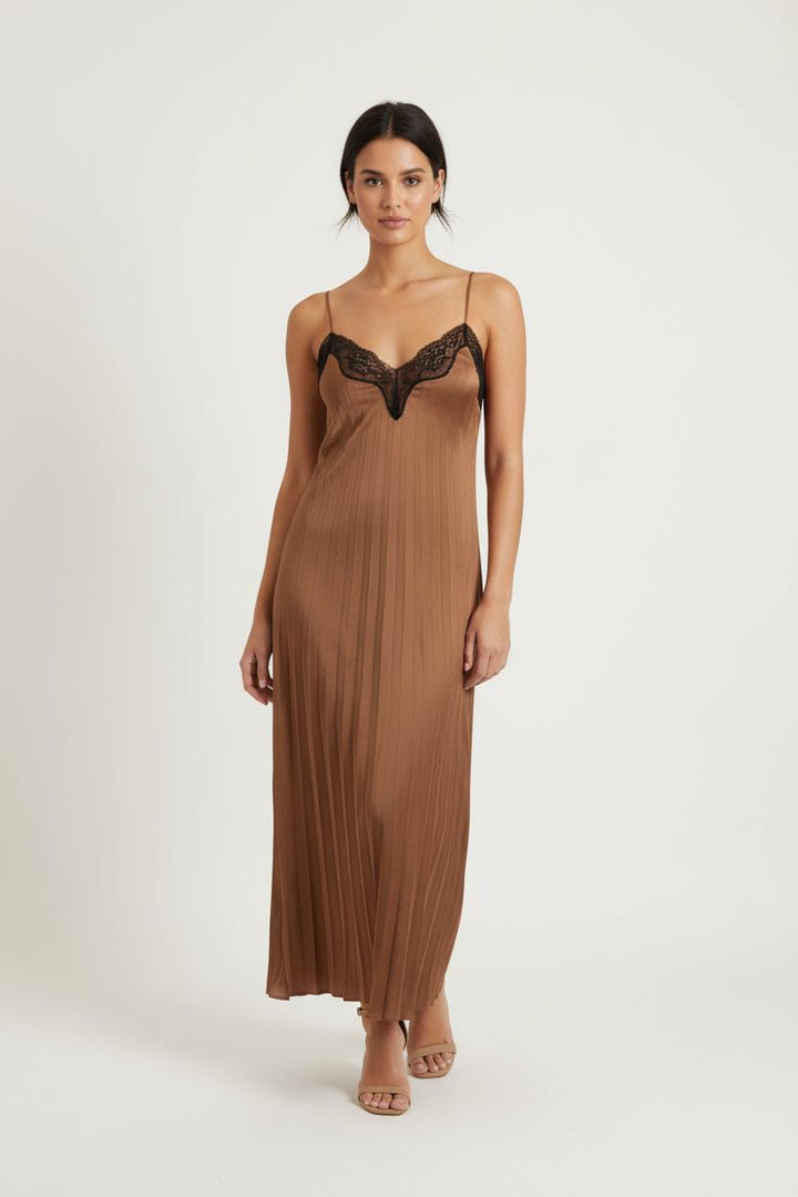 Robe Longue Marron et Noire - Taille XS/34 de la marque Liu Jo | PARAD64733 - Vendu par Paradigme - Image 1
