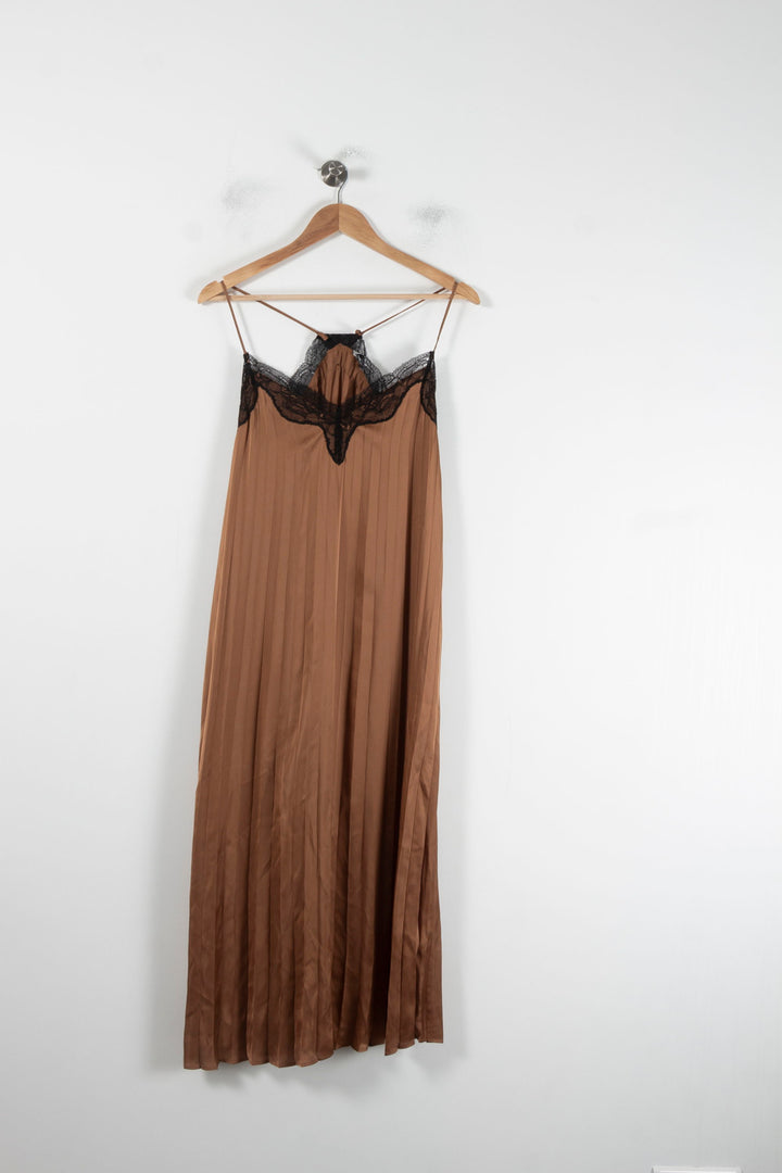 Robe Longue Marron et Noire - Taille XS/34 de la marque Liu Jo | PARAD64733 - Vendu par Paradigme - Image 2