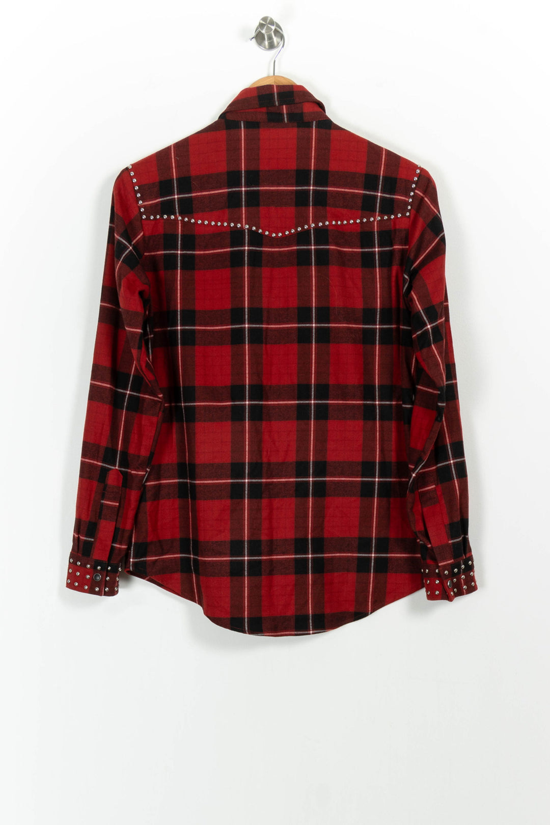 Chemise À Carreaux Bordeaux et Noire - Taille XS/34 de la marque The Kooples | PARAD64736 - Vendu par Paradigme - Image 4