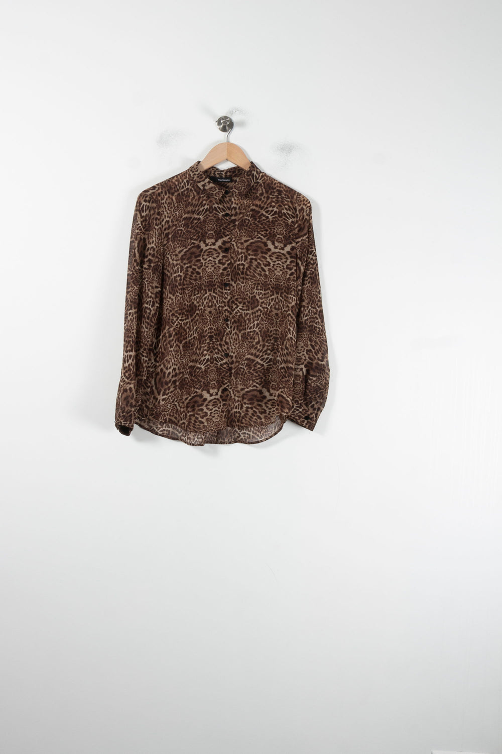 Chemise Léopard Marron et Beige - Taille S/36 de la marque The Kooples | PARAD64738 - Vendu par Paradigme - Image 2