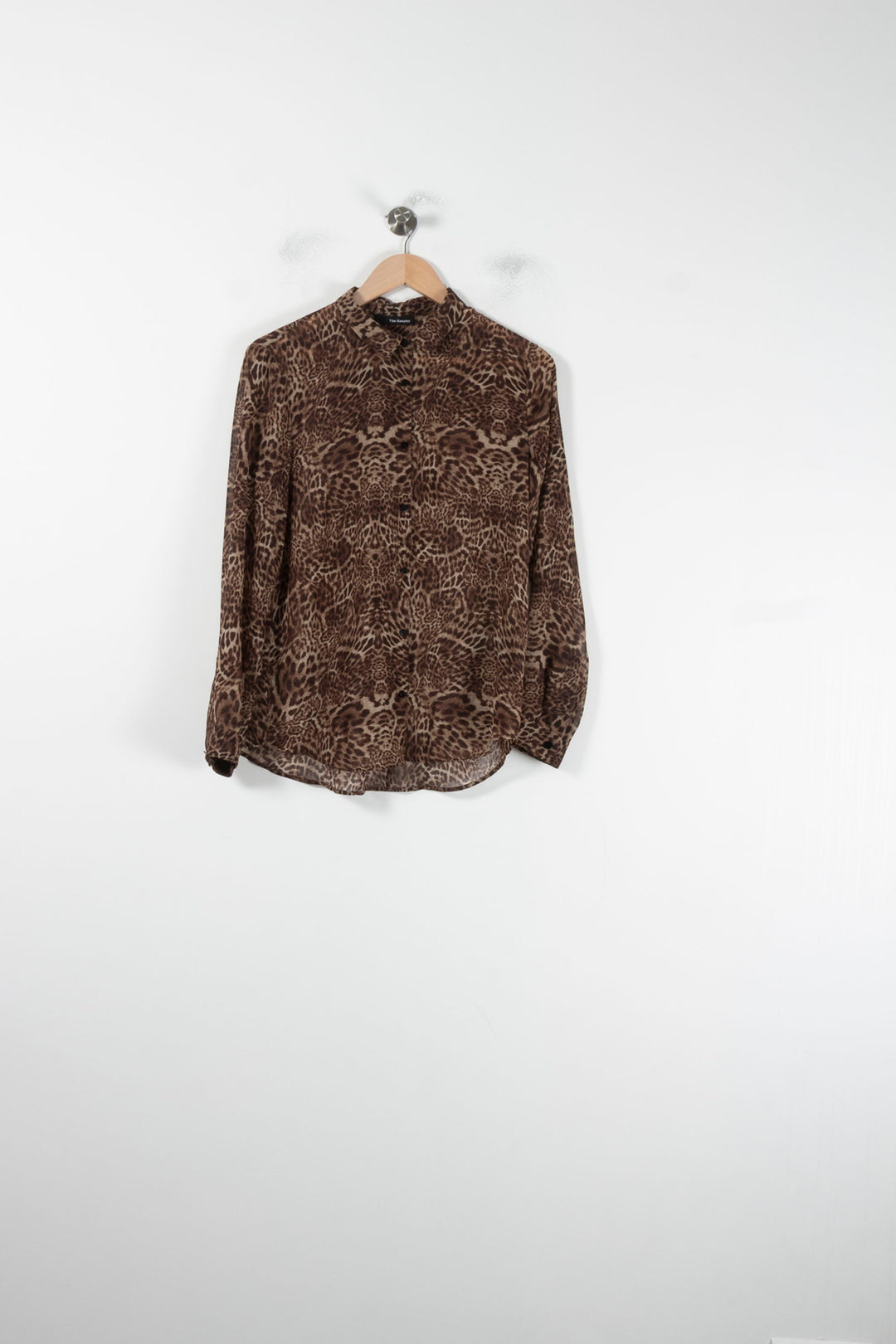 Chemise Léopard Marron et Beige - Taille S/36 de la marque The Kooples | PARAD64738 - Vendu par Paradigme - Image 2
