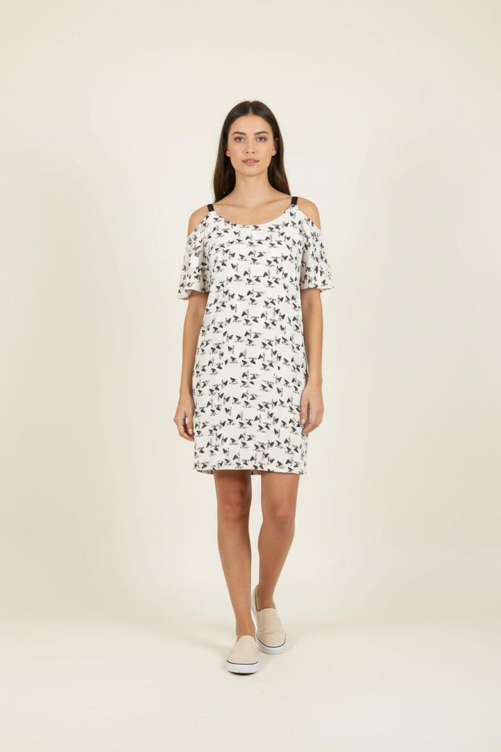 Robe Courte Blanche et Noire - Taille L/40 de la marque IKKS | PARAD64740 - Vendu par Paradigme - Image 1