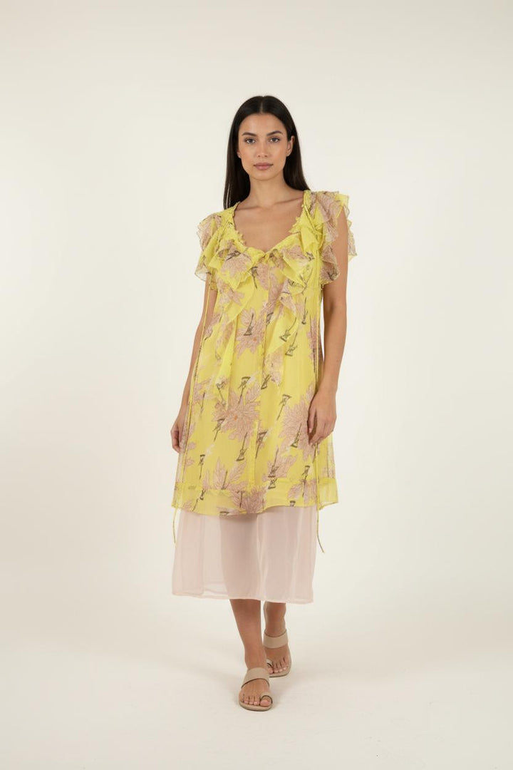 Robe Midi Jaune et Rose - Taille L/40 de la marque Zadig&Voltaire | PARAD64742 - Vendu par Paradigme - Image 1