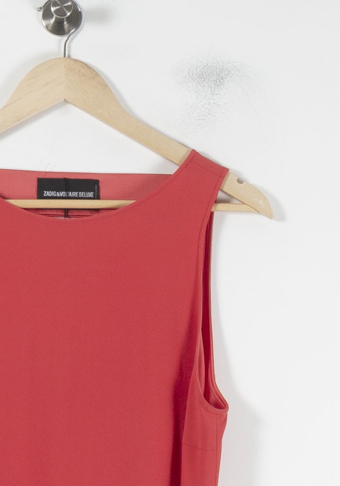 Robe Sans Manches Rouge - Taille L/40 de la marque Zadig&Voltaire | PARAD64743 - Vendu par Paradigme - Image 3