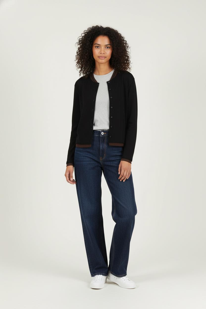 Cardigan Noir - Taille XL/42 de la marque IKKS | PARAD64755 - Vendu par Paradigme - Image 1