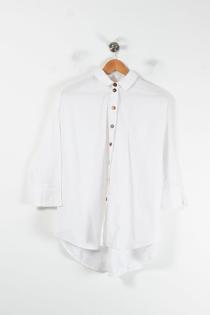 Chemisier Blanc - Taille XL/42 de la marque La Fée Maraboutée | PARAD64756 - Vendu par Paradigme - Image 2