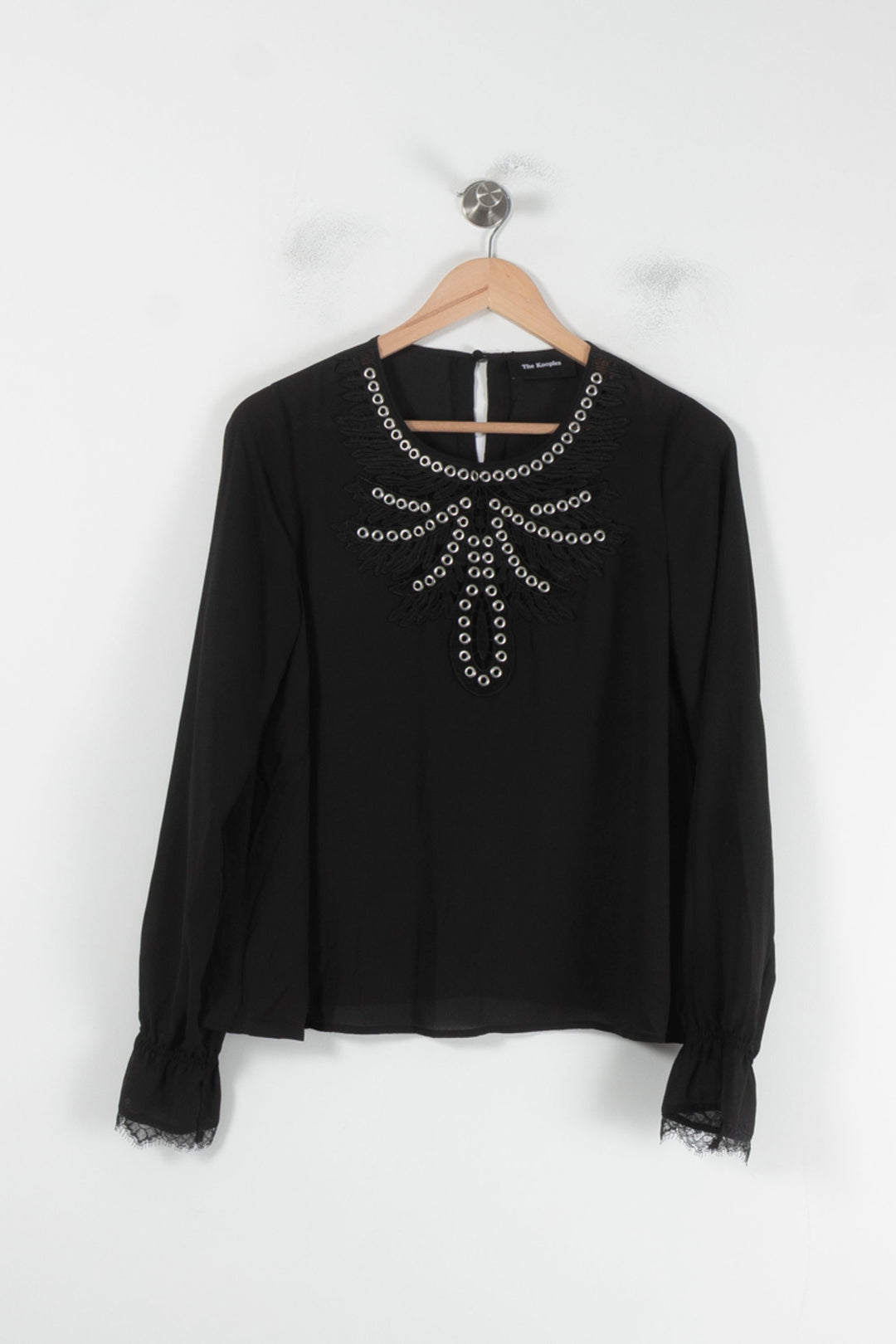 Blouse Noire - Taille M/38 de la marque The Kooples | PARAD64760 - Vendu par Paradigme - Image 4
