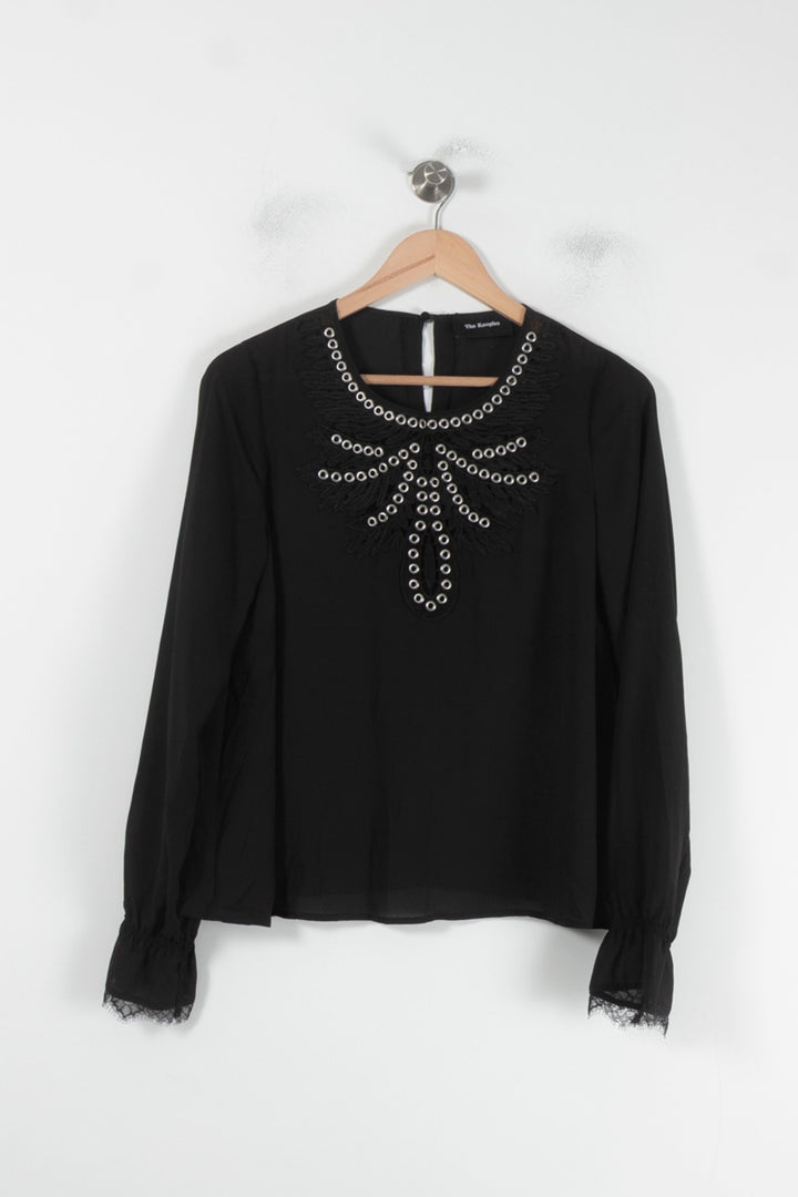 Blouse Noire - Taille M/38 de la marque The Kooples | PARAD64760 - Vendu par Paradigme - Image 4
