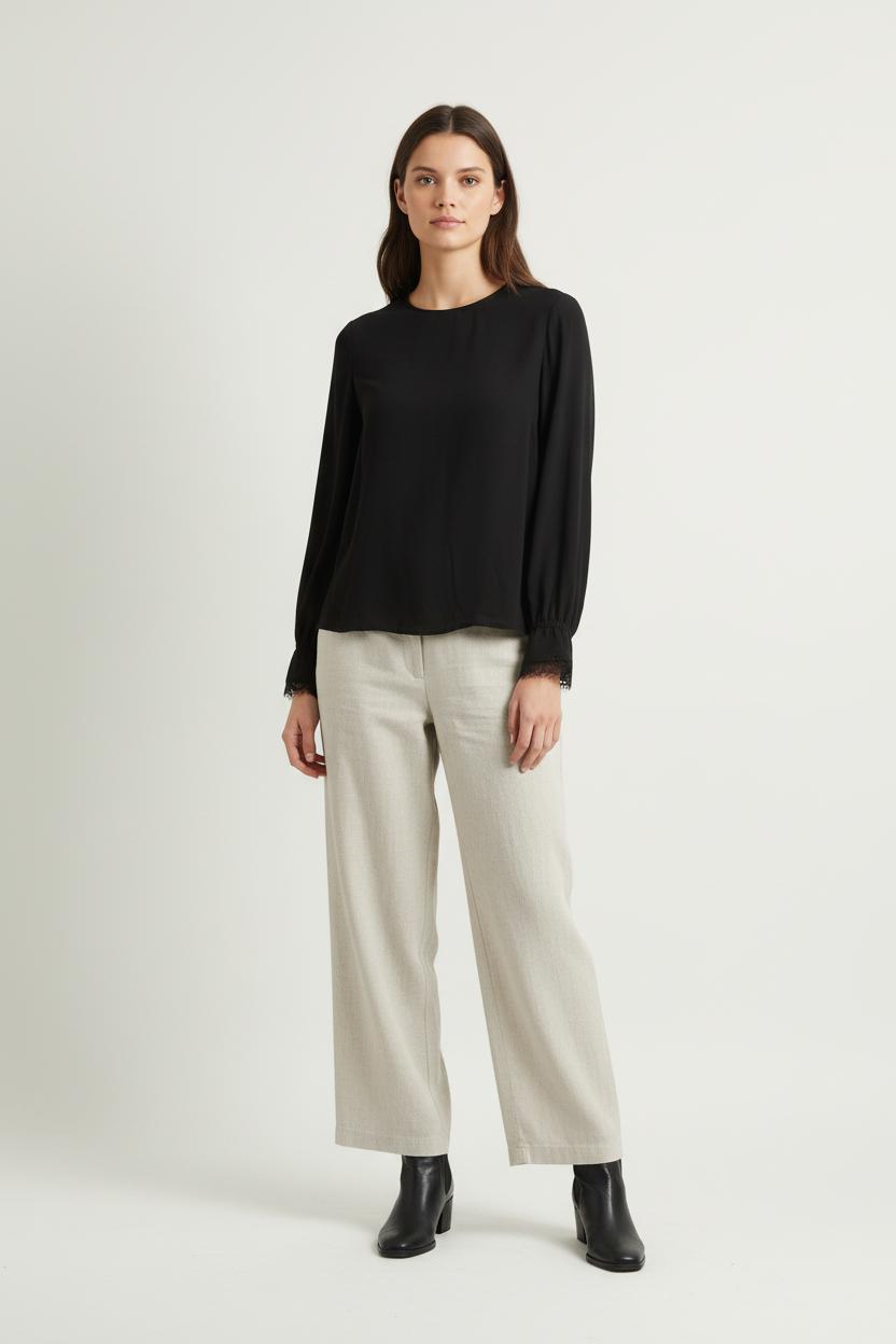 Blouse Noire - Taille M/38 de la marque The Kooples | PARAD64760 - Vendu par Paradigme - Image 1