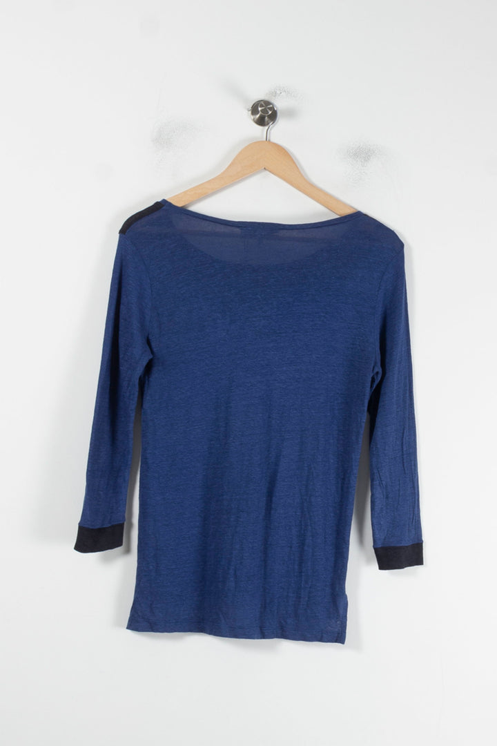 Tunique Bleu et Noir - Taille M/38 de la marque Sandro | PARAD64761 - Vendu par Paradigme - Image 4