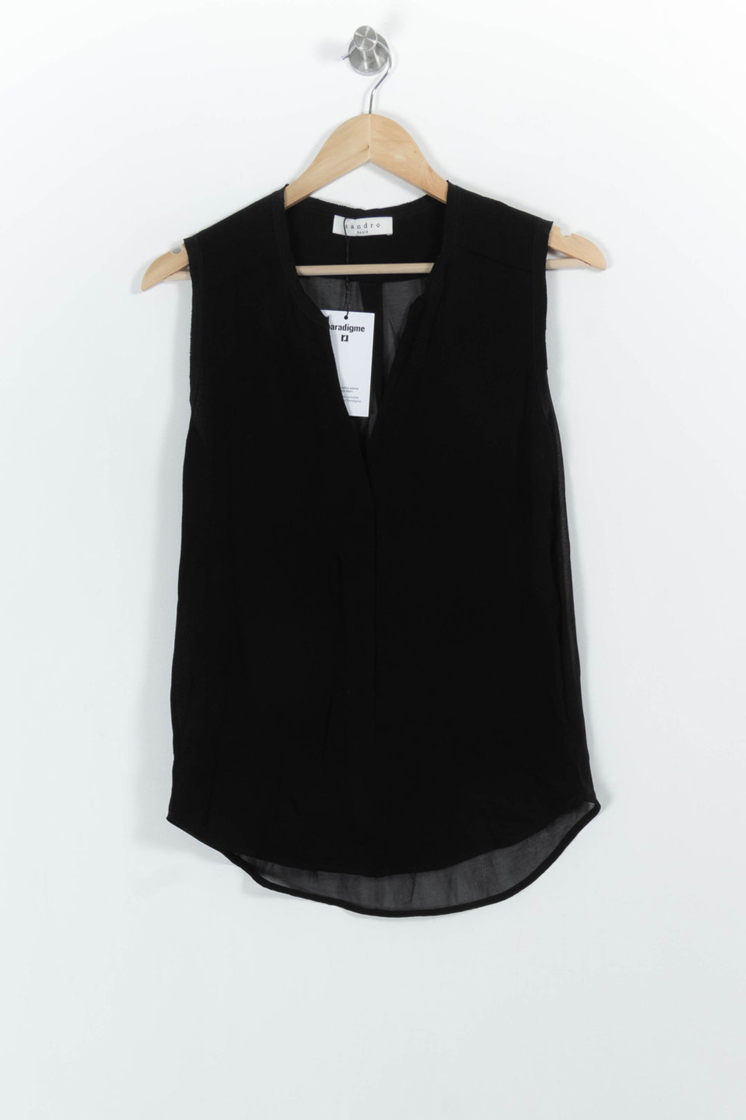 Blouse Noire - Taille S/36 de la marque Sandro | PARAD64762 - Vendu par Paradigme - Image 2