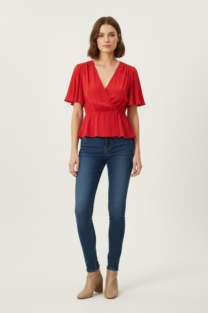 Blouse Rouge - Taille M/38 de la marque ZAPA | PARAD64766 - Vendu par Paradigme - Image 1