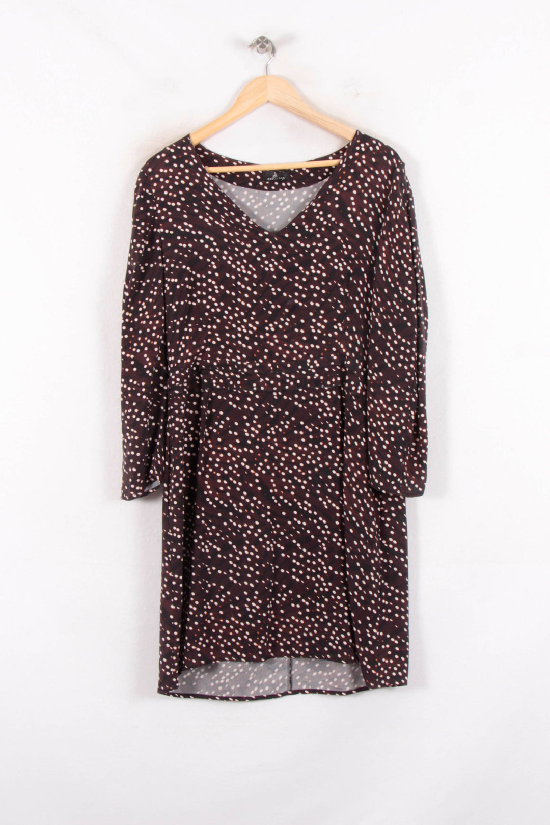 Robe Midi Marron et Blanche - Taille XL/42 de la marque One Step | PARAD64768 - Vendu par Paradigme - Image 2