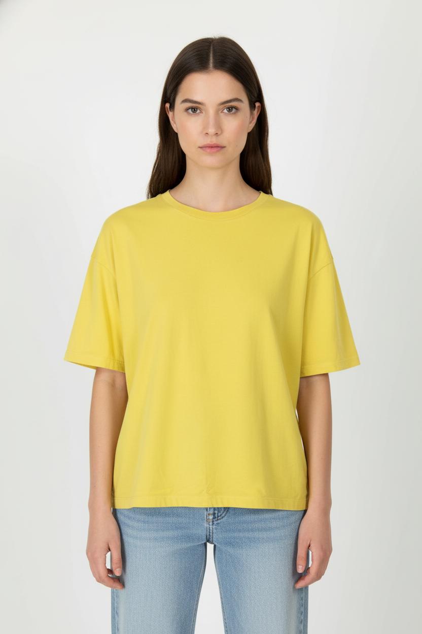 Tee-shirt Jaune - Taille XS/34 de la marque American Vintage | PARAD64775 - Vendu par Paradigme - Image 1