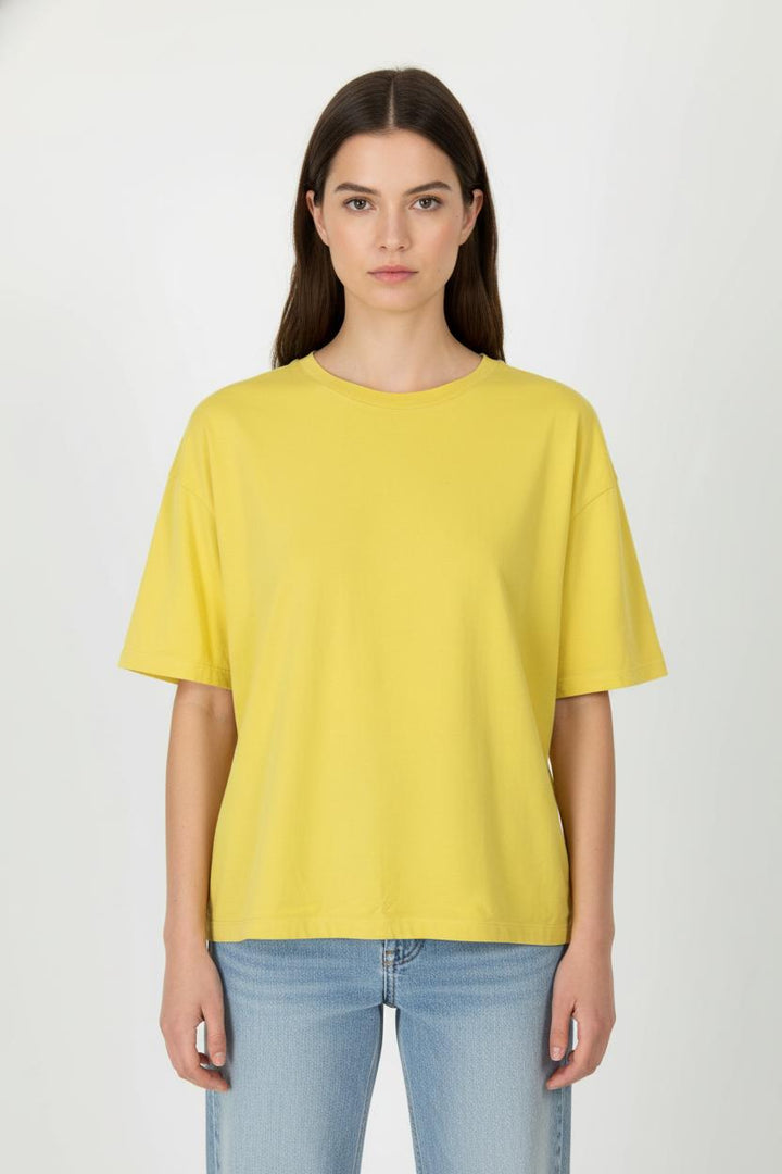Tee-shirt Jaune - Taille XS/34 de la marque American Vintage | PARAD64775 - Vendu par Paradigme - Image 1