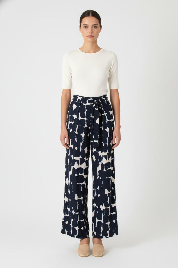 Pantalon Large Bleu et Blanc - Taille S/36 de la marque La Fée Maraboutée | PARAD64783 - Vendu par Paradigme - Image 1