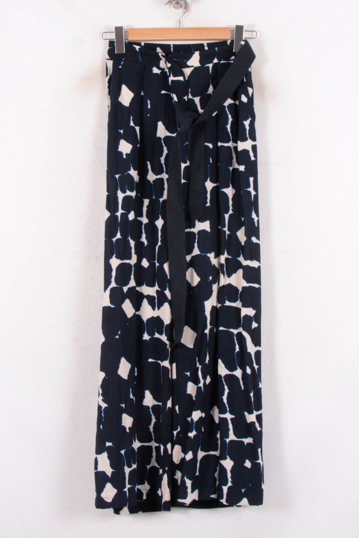 Pantalon Large Bleu et Blanc - Taille S/36 de la marque La Fée Maraboutée | PARAD64783 - Vendu par Paradigme - Image 2