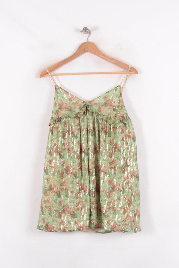 Top Vert et Rose - Taille S/36 de la marque Sézane | PARAD64794 - Vendu par Paradigme - Image 2