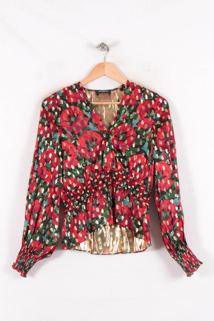 Blouse Rouge et Verte - Taille S/36 de la marque The Kooples | PARAD64795 - Vendu par Paradigme - Image 2