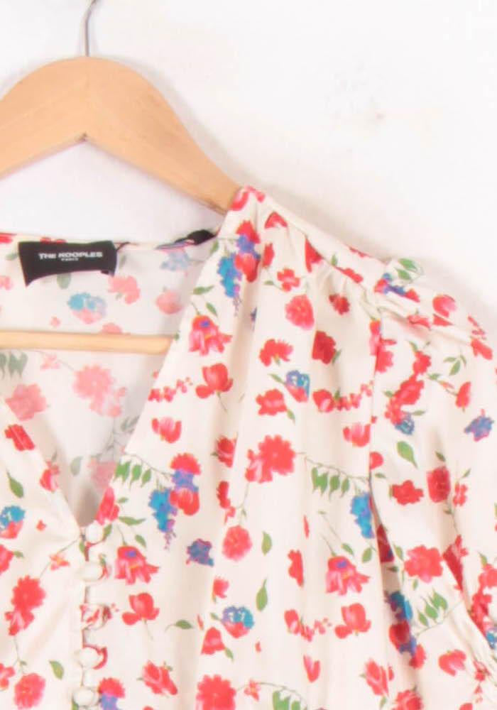 Blouse Fleurie Multicolore - Taille XS/34 de la marque The Kooples | PARAD64796 - Vendu par Paradigme - Image 3
