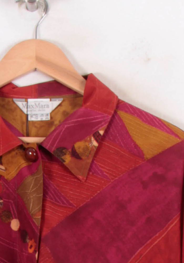 Chemise Bordeau et Orange - Taille L/40 de la marque Max Mara | PARAD64798 - Vendu par Paradigme - Image 3