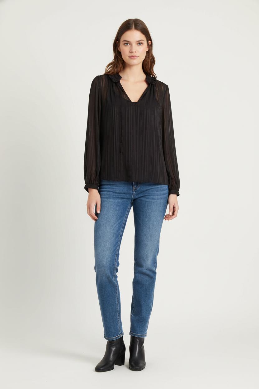 Blouse Noire - Taille L/40 de la marque The Kooples | PARAD64805 - Vendu par Paradigme - Image 1