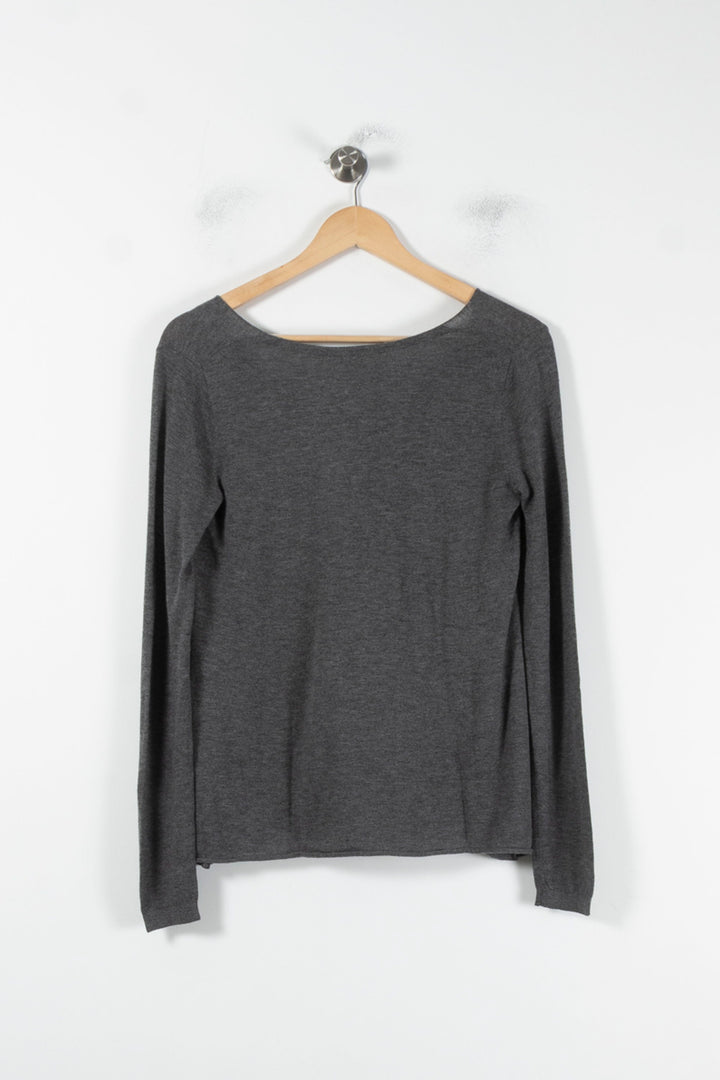 Pull Gris - Taille S/36 de la marque American Vintage | PARAD64812 - Vendu par Paradigme - Image 4