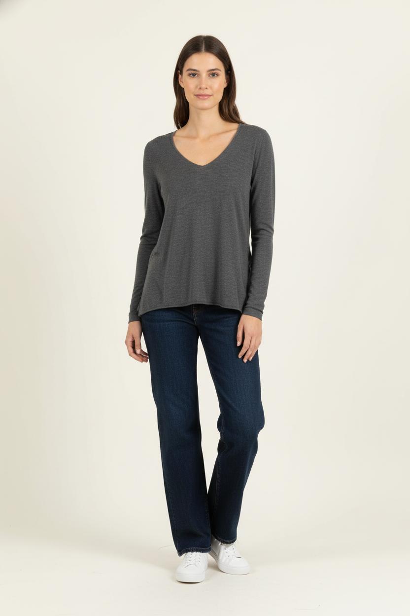 Pull Gris - Taille S/36 de la marque American Vintage | PARAD64812 - Vendu par Paradigme - Image 1