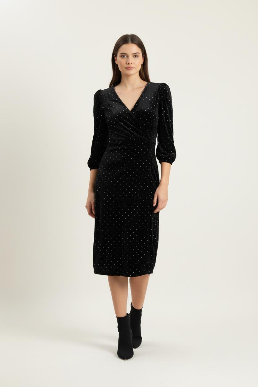 Robe Patineuse Noire à Pois Blancs - Taille M/38 de la marque IKKS | PARAD64824 - Vendu par Paradigme - Image 1