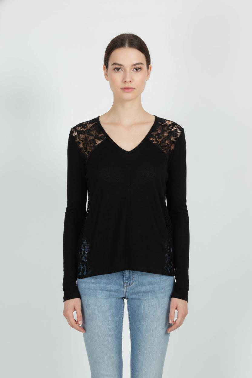 Pull Noir - Taille L/40 de la marque Sandro | PARAD64857 - Vendu par Paradigme - Image 1