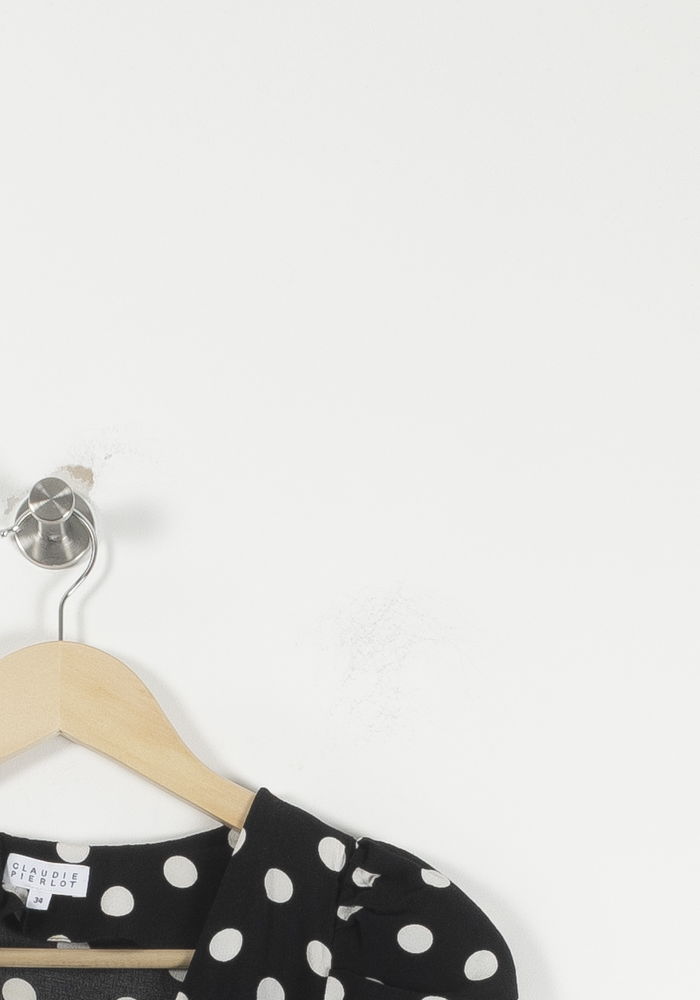 Robe Courte Noire et Blanche - Taille XS/34 de la marque Claudie Pierlot | PARAD64867 - Vendu par Paradigme - Image 3
