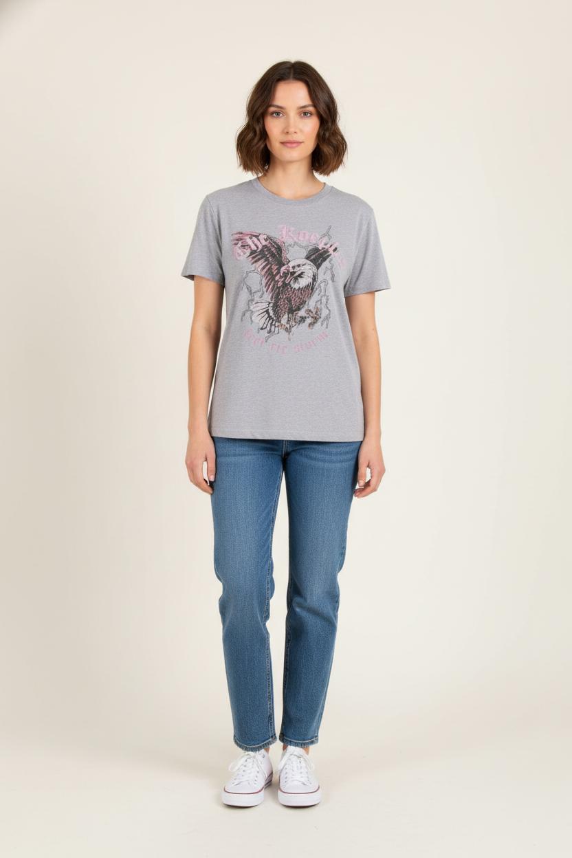 Tee-shirt Gris - Taille XS/34 de la marque The Kooples | PARAD64868 - Vendu par Paradigme - Image 1