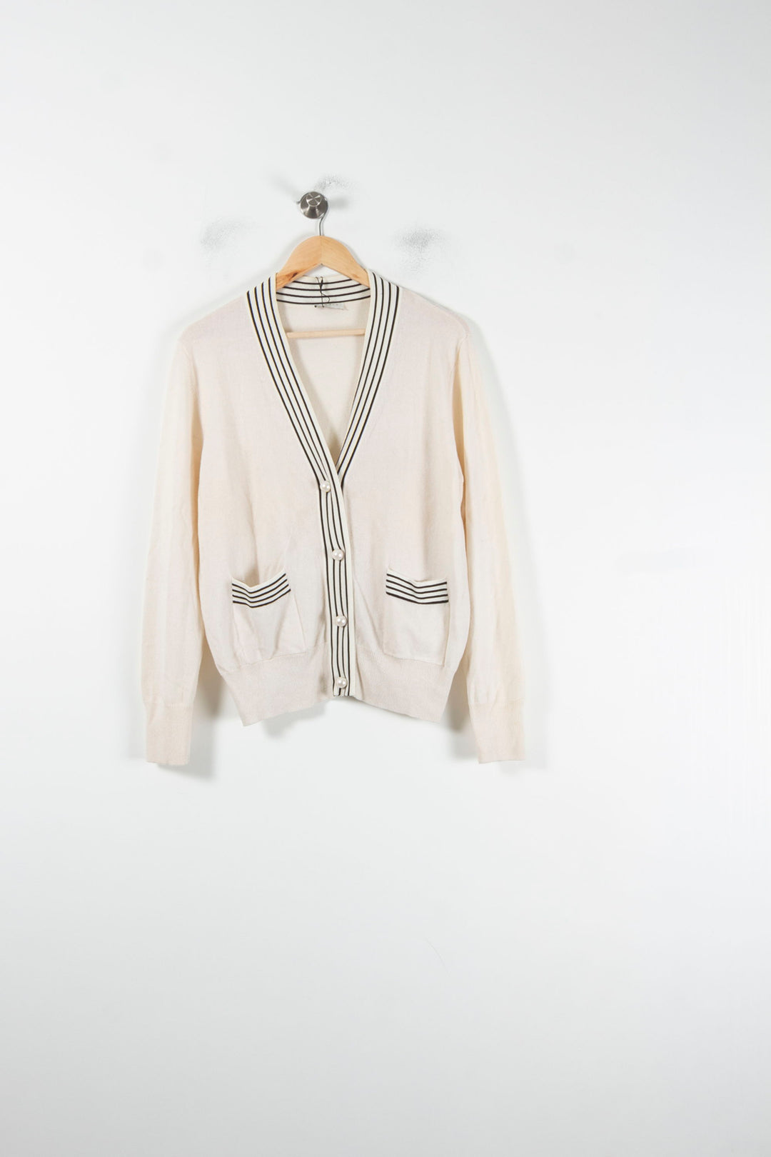 Gilet Écru - Taille L/40 de la marque Sandro | PARAD64876 - Vendu par Paradigme - Image 4