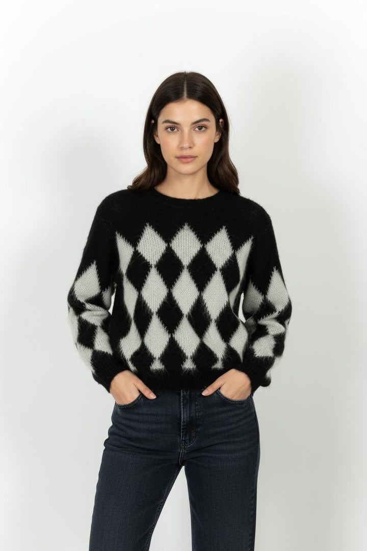 Pull Noir et Blanc - Taille S/36 de la marque Sandro | PARAD64878 - Vendu par Paradigme - Image 1