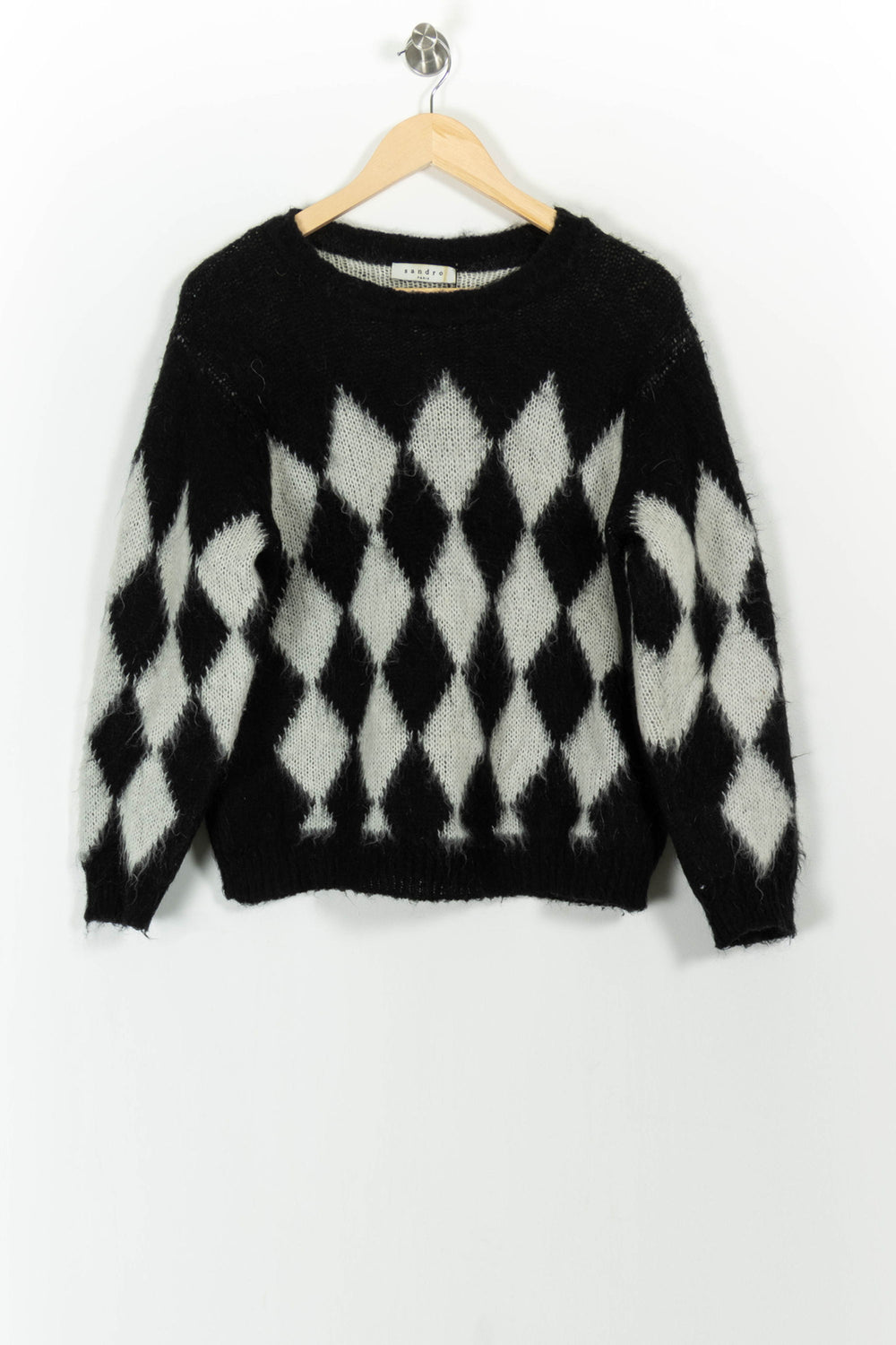 Pull Noir et Blanc - Taille S/36 de la marque Sandro | PARAD64878 - Vendu par Paradigme - Image 2