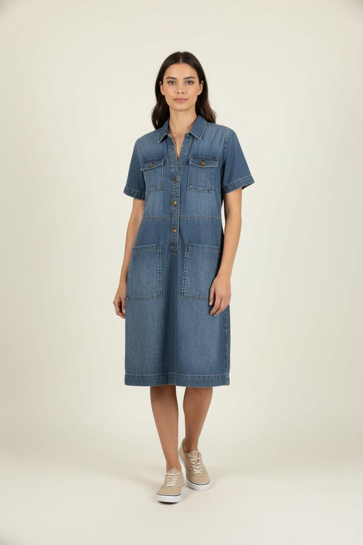Robe Chemise Bleue - Taille L/40 de la marque Caroll | PARAD64880 - Vendu par Paradigme - Image 1