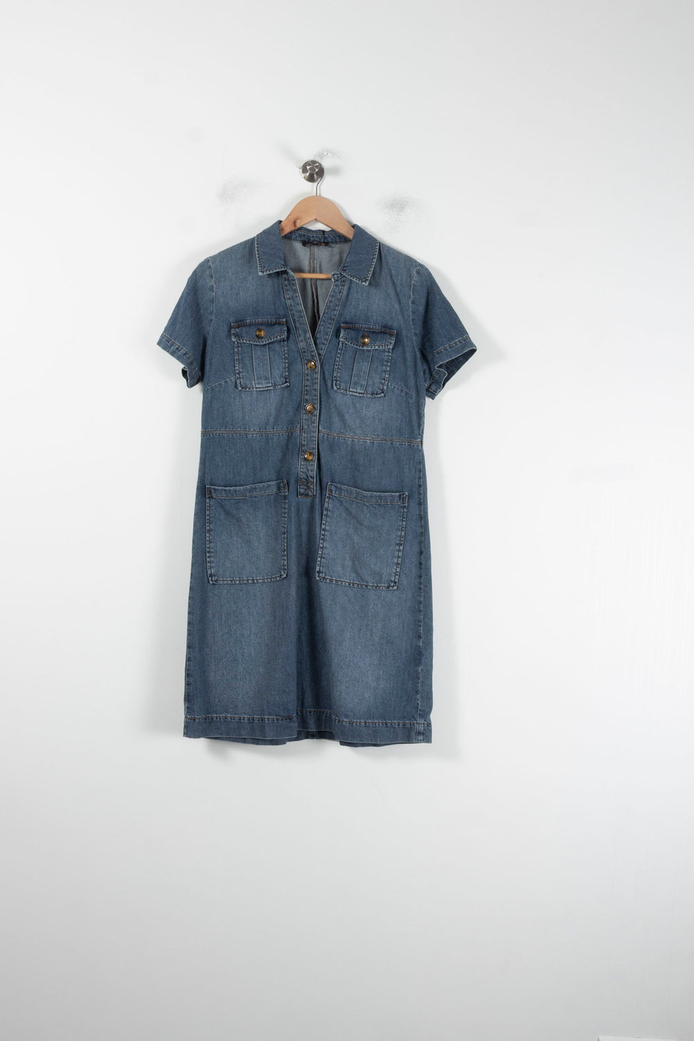Robe Chemise Bleue - Taille L/40 de la marque Caroll | PARAD64880 - Vendu par Paradigme - Image 2