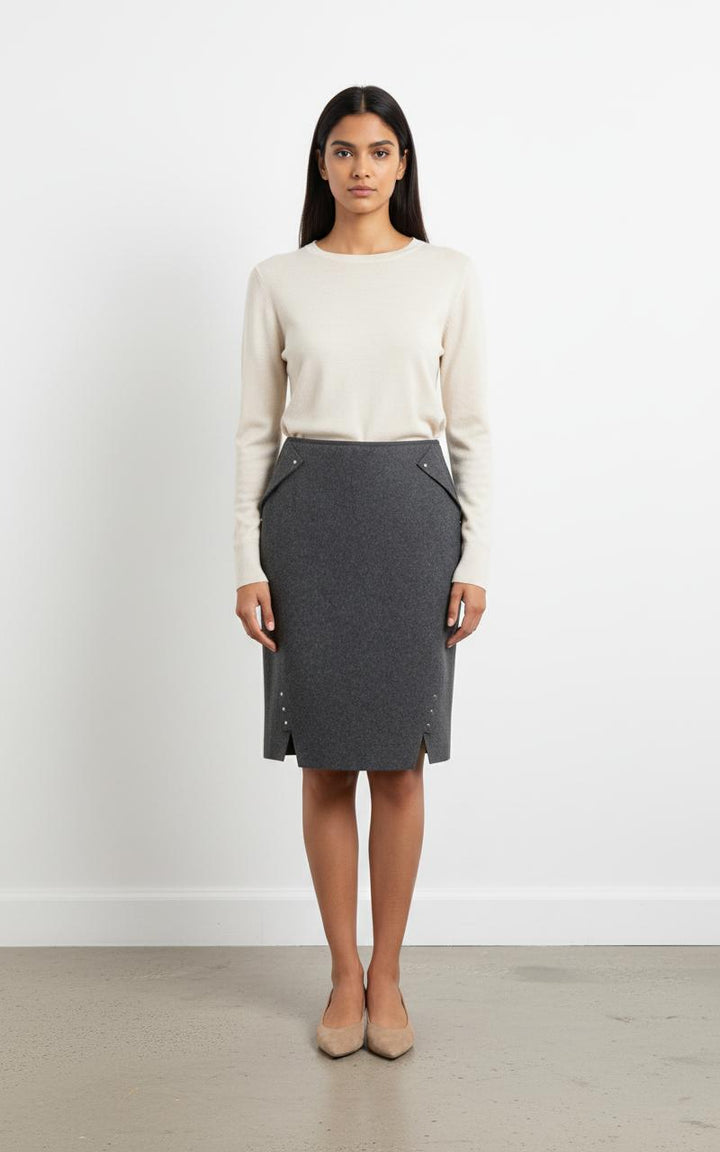Jupe Crayon Grise - Taille M/38