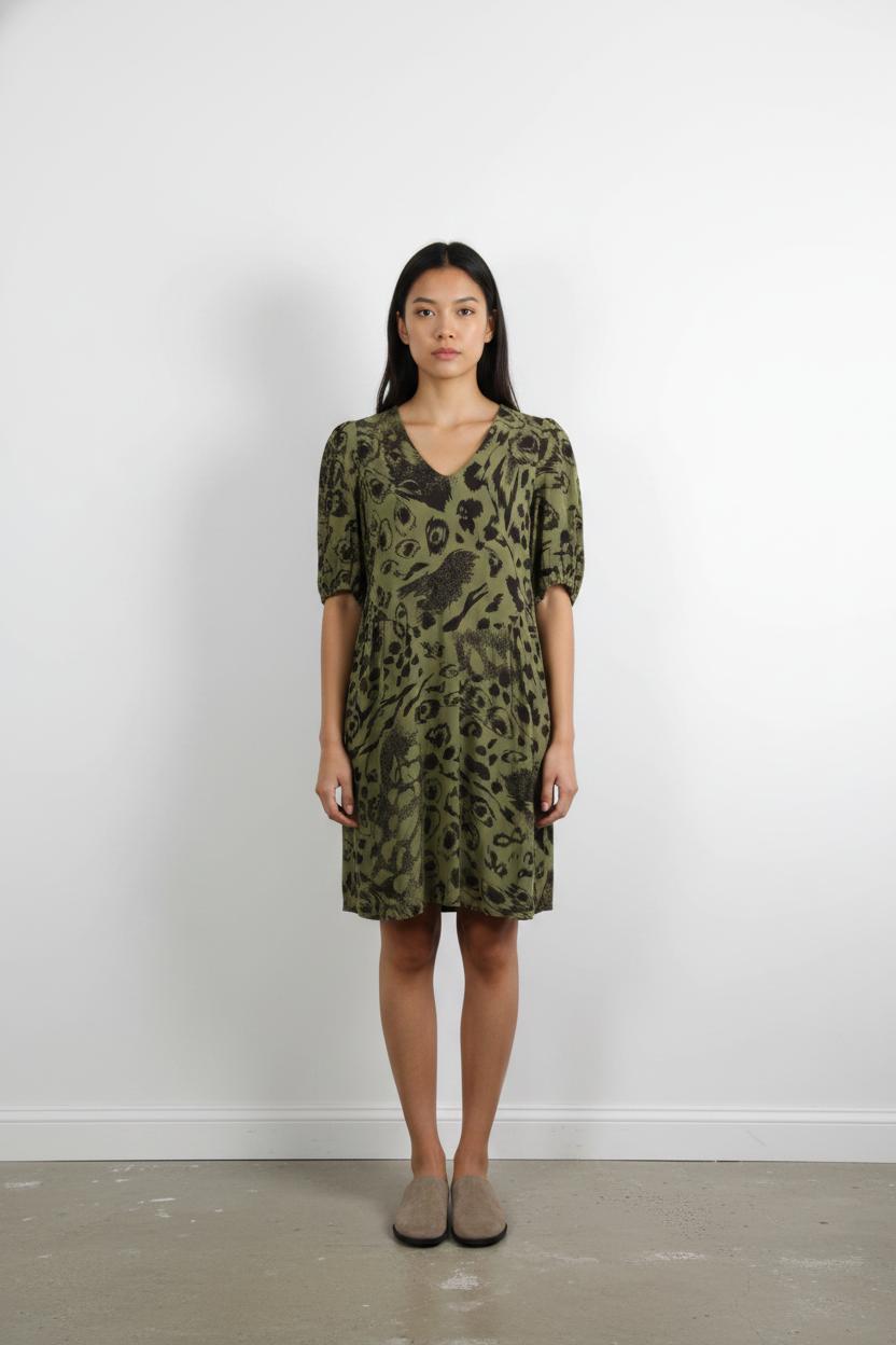 Robe Courte Verte et Noire - Taille S/36