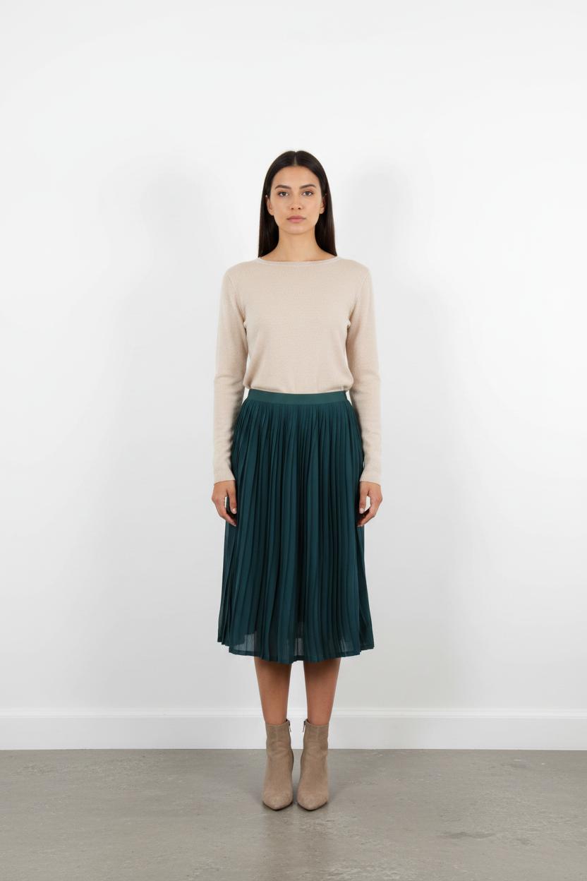 Jupe Plissée Verte - Taille L/40