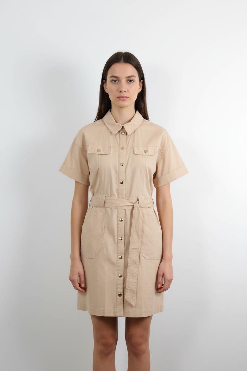 Robe Chemise Beige - Taille M/38