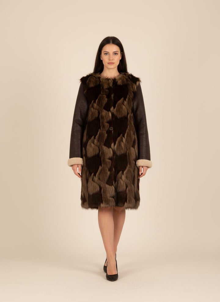 Manteau Long Marron - Taille XXL/44 de la marque La Fée Maraboutée | PARAD64947 - Vendu par Paradigme - Image 1